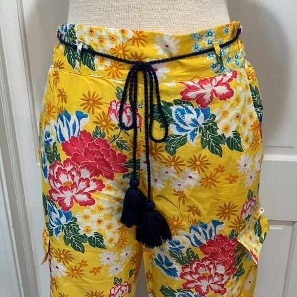 Sundance sz XS floral lightweight cotton  elasticic waist pull on pants - Picture 2 of 7